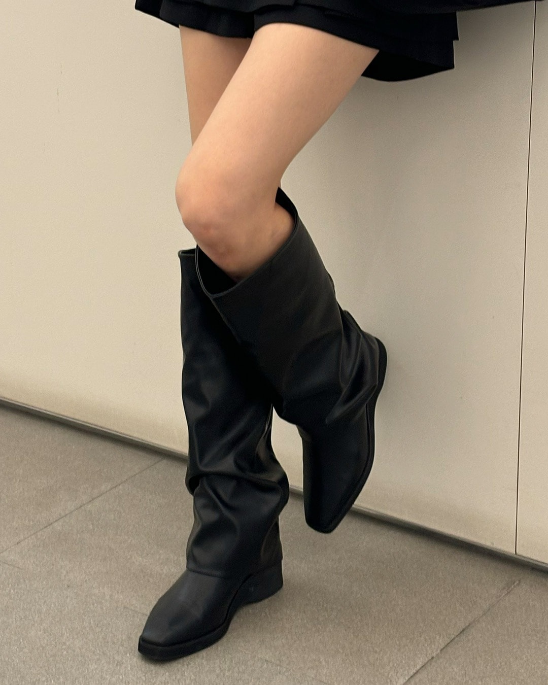 シャニンロングブーツ韓国ファッション レディース