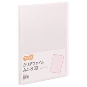 まとめ TANOSEE クリアファイル A4タテ 30ポケット 30セット 【SALE／73%OFF】 ピンク 1冊 背幅17mm ストアー