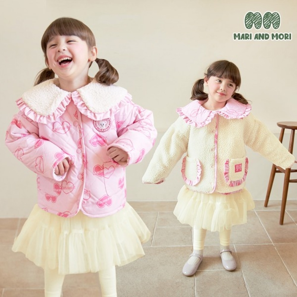 ウォルトンキッズラブハートリバーシブルパディングジャケット