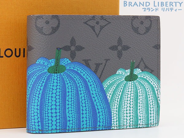 激レア新古品ルイヴィトンモノグラムエクリプスリバースポルトフォイユマルコパンプキン二つ折り財布草間彌生M82101
