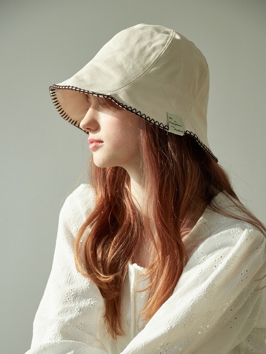 [ALLINCOMPLETE]韓国人気カジュアルハットZ Stitch Windmill Bucket Hat (4 colors)