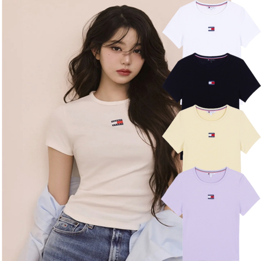 IVE チャンウォンヨン着用/スリム バッジ リップ Tシャツ