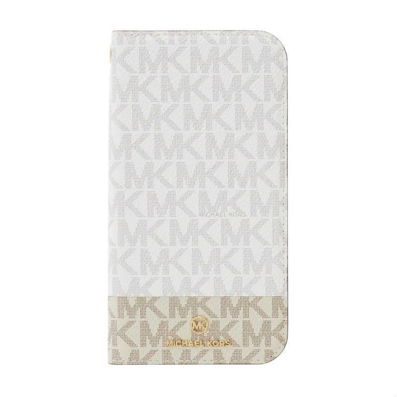 マイケルコース　Case 2-Tone Signature with Tassel Charm for iPhone 2021(6.1inch 3レンズ)　MK2SBWVFLIP2162