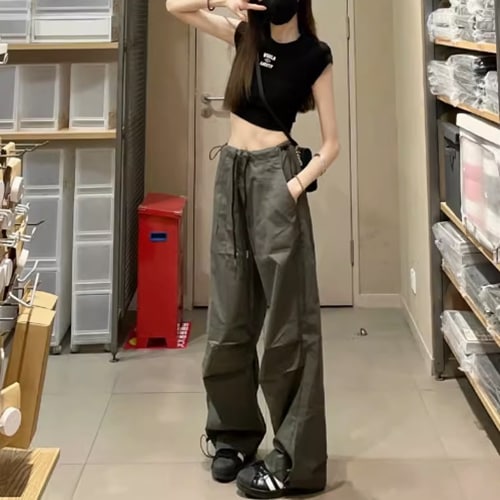 レディース パンツ ボトムス ワイドパンツ ワイド ストリート ポケット ハイウエスト かわいい 大人可愛い きれいめ シンプル カジュアル おしゃれ かっこいい こなれ感 ラフ ルーズ 個性的その他 パンツ