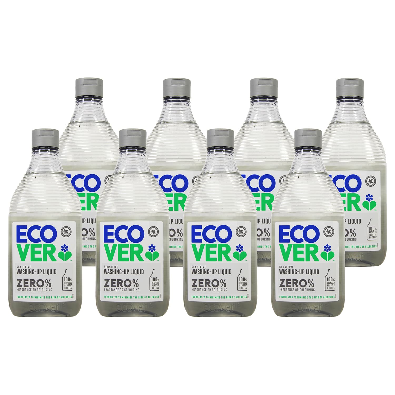 即日発送 【まとめ買い】ECOVER(エコベール) エコベール ゼロ 食器用洗剤 本体 (無香料・無着色) 450ml×8個 ecover 手に優しい 植物由来 赤ちゃん 食器洗剤 キッチン洗剤 台所