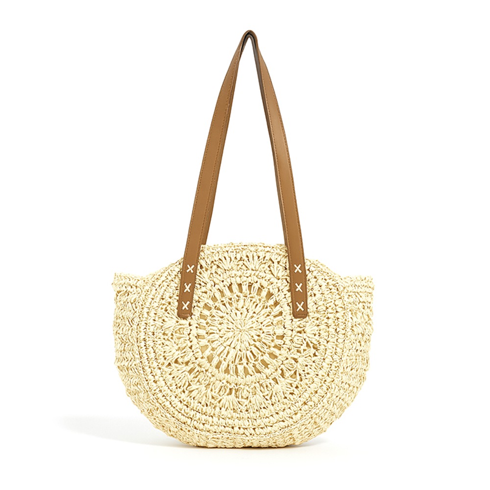 라탄 위빙백 호보백 라운드 보부상 숄더백