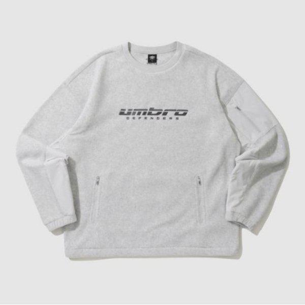 長袖Tシャツ JQS UP421SFSO1-WMG WARM+ ウーブンミックスフリース スウェットシャツ / グレー