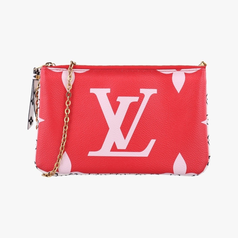 ポシェットドゥーブルジップルージュモノグラム ジャイアントM67561GI1129中古