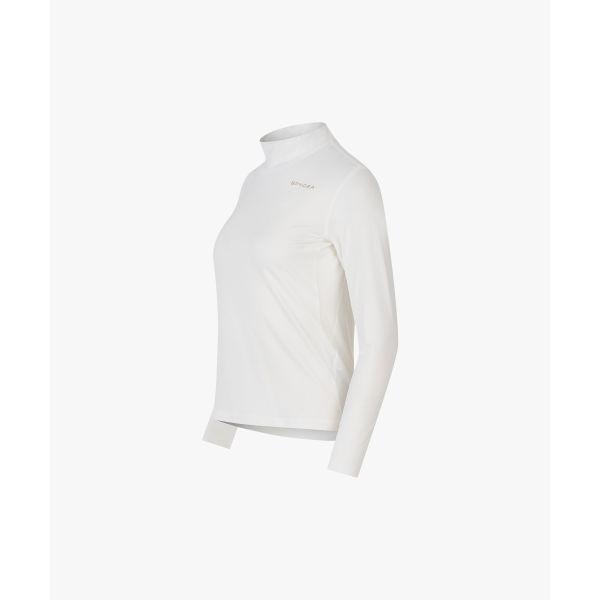 女性用ライト起毛モックネックTシャツ SPJFCNRL352WOWH 659560