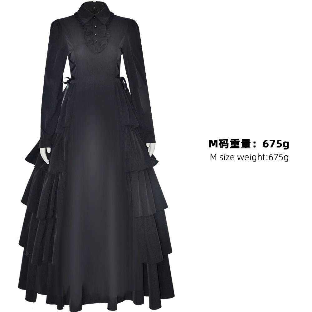 中世ビクトリードレスハロウィンルネッサンスゴシックレースクイーンプリンセスロングスカート