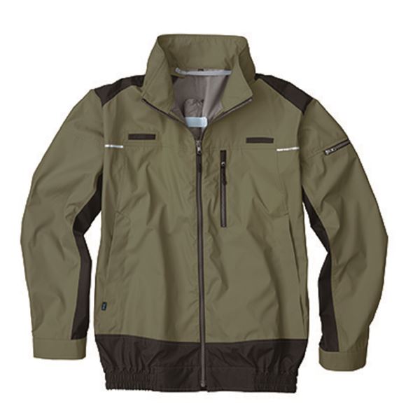 KU92110 空調服 ポリエステル製 遮熱フルハーネス仕様 服のみ カーキグリーン LL