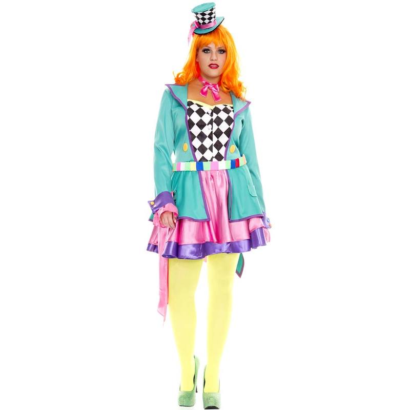 コスプレ 仮装 ハッター・ホッティー 3X/4X (大きいサイズ) 【 コスプレ 衣装 ハロウィン 仮装 コスチューム 大きいサイズ 不思議の国のアリス グッズ 帽子 レディース 童話 おとぎ話 女性