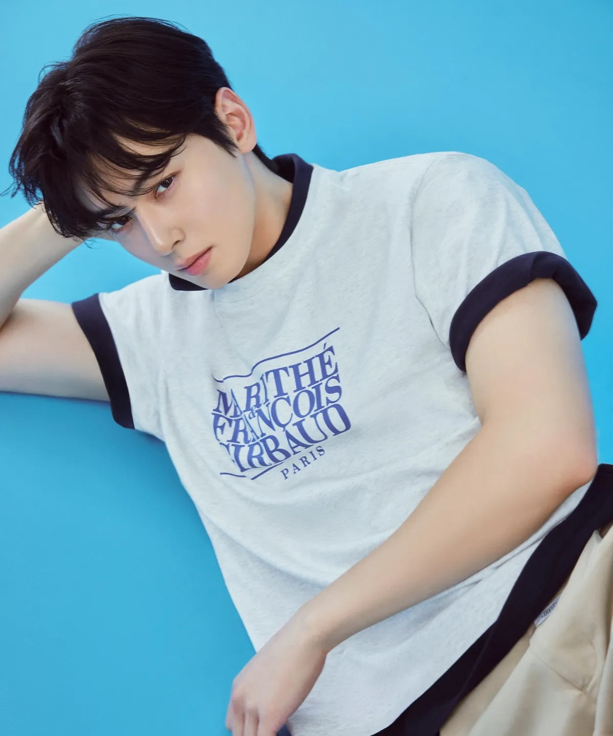 [チャウンウ着用] CLASSIC LOGO TEE light heather gray 男女共用 半袖 Tシャツ 韓国の人気ファッションブランド