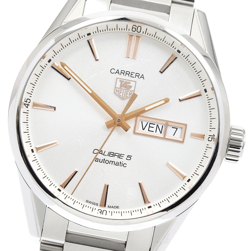 タグホイヤー TAG HEUER WAR201D.BA0723 カレラ キャリバー5 デイデイト 自動巻き メンズ 保証書付き_904701【中古】