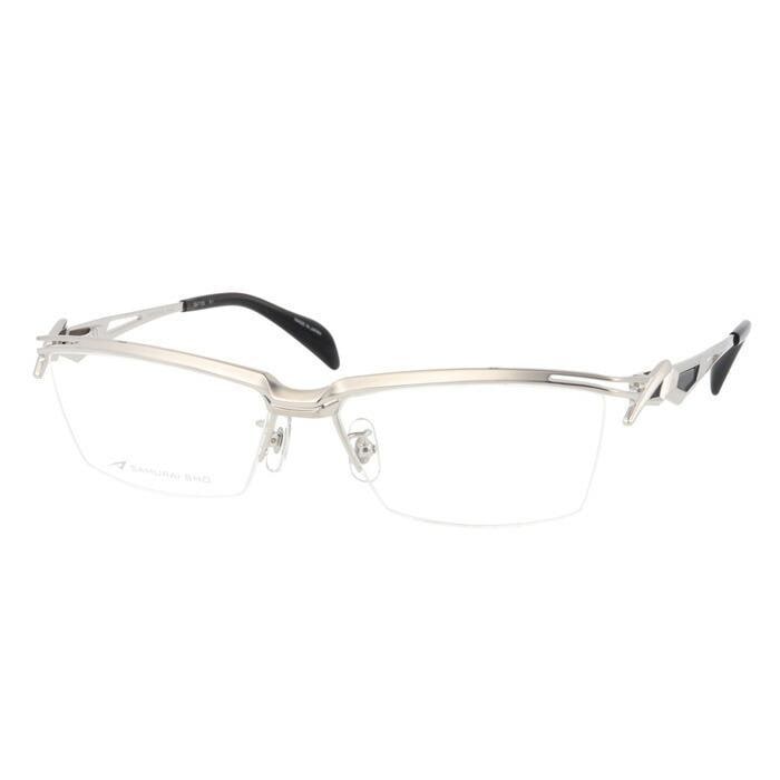 メガネ SS-T128 col.1 58mm シルバー 日本製 2025年 サムライ翔 ビジネスライン レンズ付き レンズセット 度なし 度付き