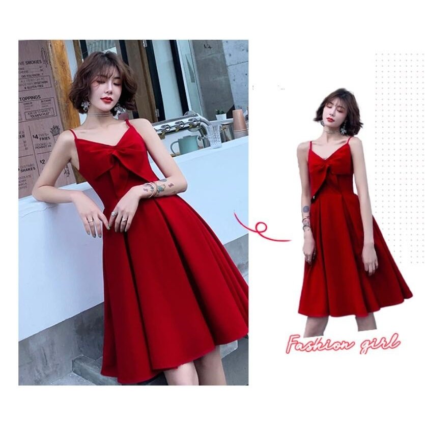 エレガント ミモレ丈ドレス パーティードレス 結婚式ワンピース ウエディングドレス 大きいサイズ 2