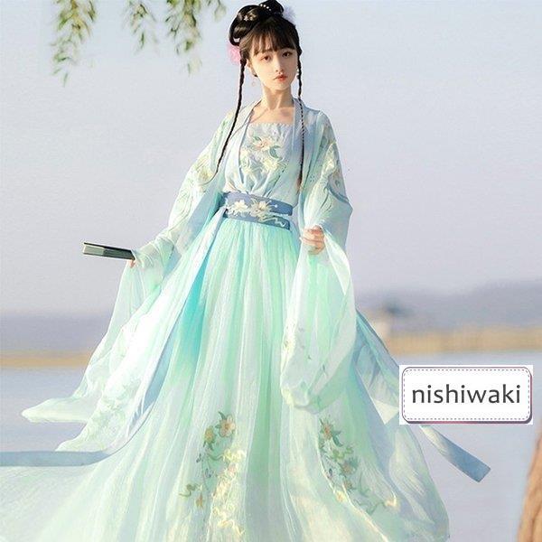 チャイナドレス ステージ 中国古代衣装 撮影 中国漢服 チャイナ服 女性 中華服 ロングドレス 中国服 コスプレ 唐装 中国古風 おしゃれ ワンピース 漢服仙女