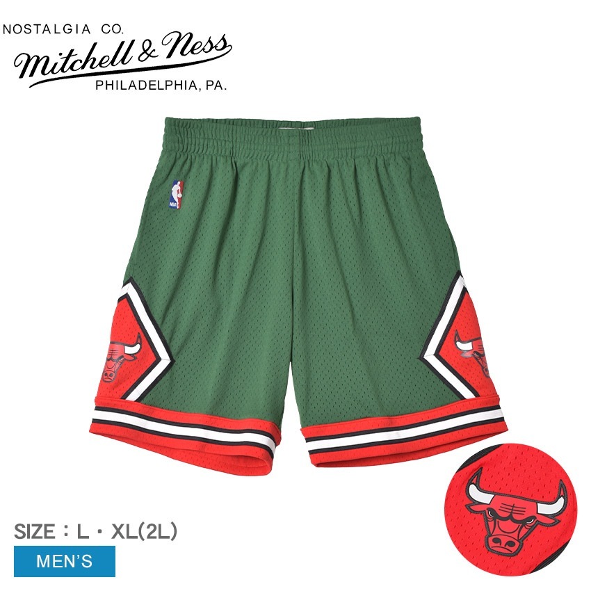 ミッチェル＆ネス NBA GREEN WEEK SWINGMAN SHORTS BULL 08-09 SMSHGS18224-CBUDKGN08 メンズ Chicago Bulls