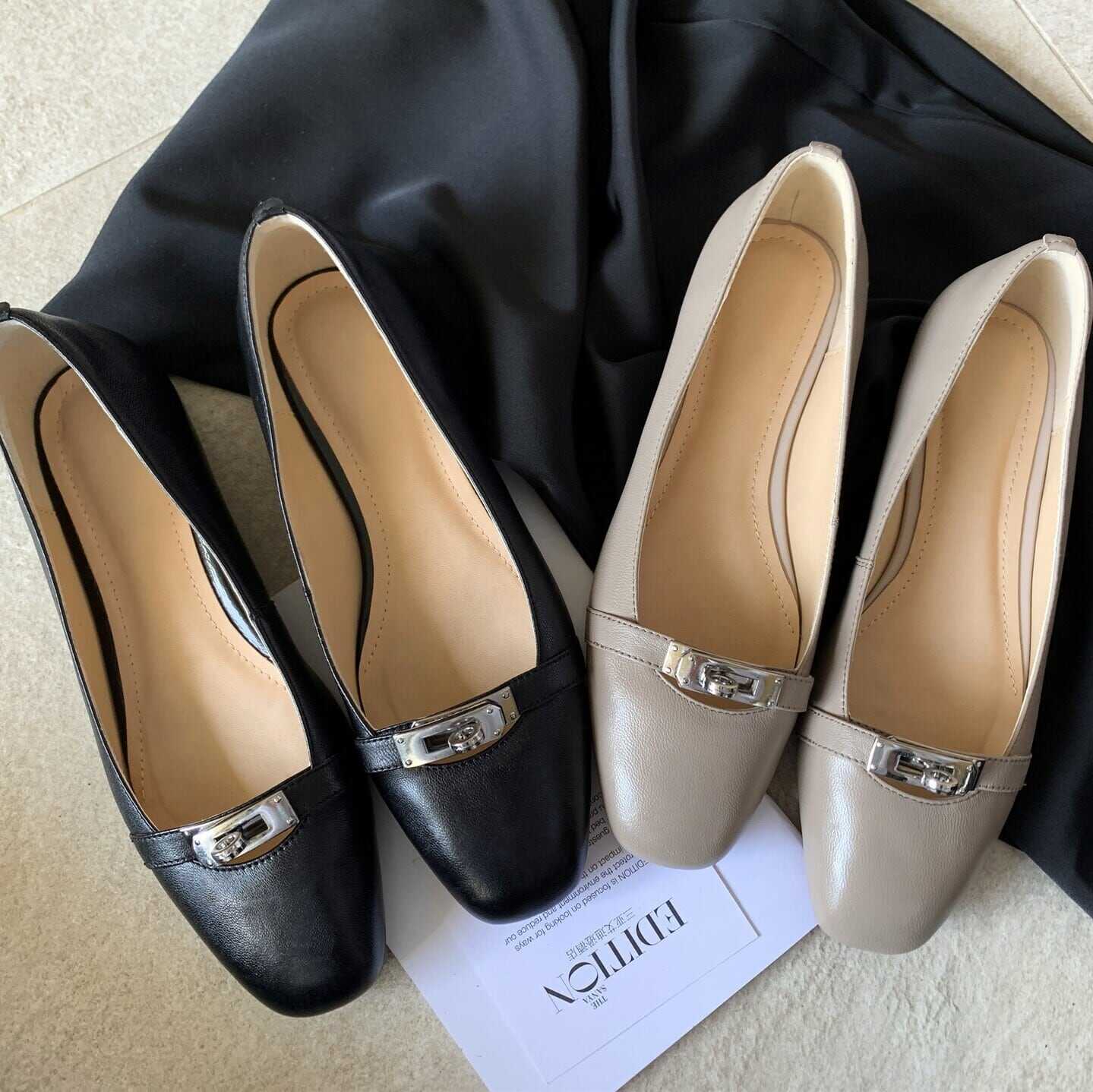 レディース ローファー バレエシューズ フラット シューズ コンフォート 1.5cmヒール PU フォーマル かっこいい カジュアル 大人 流行り 上品 きれいめ シンプル クラシック エレガント l