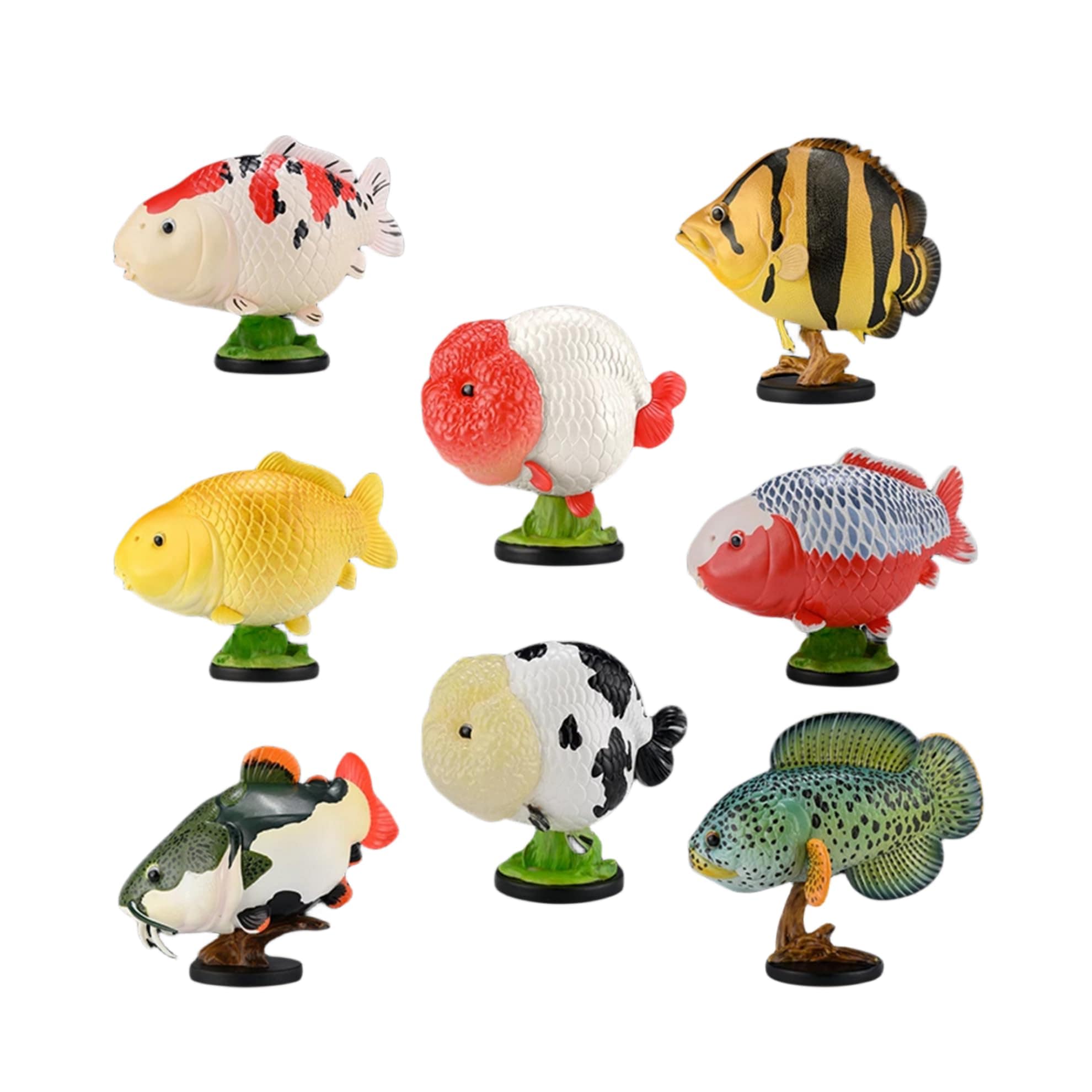 動物惑星 ガチャガチャ 観賞魚 魚 5CM級 ダトニオプラスワン チャンナバルカ 蘭寿 ニシキゴイ 淡水魚 魚類 フィギュア 全8種 樹脂 可愛い おもちゃ プラモデル 動物 好き 模型