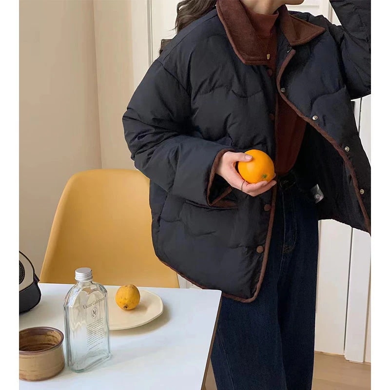 2023冬アウター 2023新型 厚手 綿服 女性 短い香り ファッションのカジュアルコート