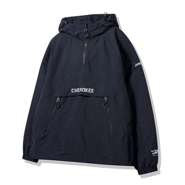 チェロキー男女共用フードアノラッククォータージップアップジャンパーJP2JPU231BK