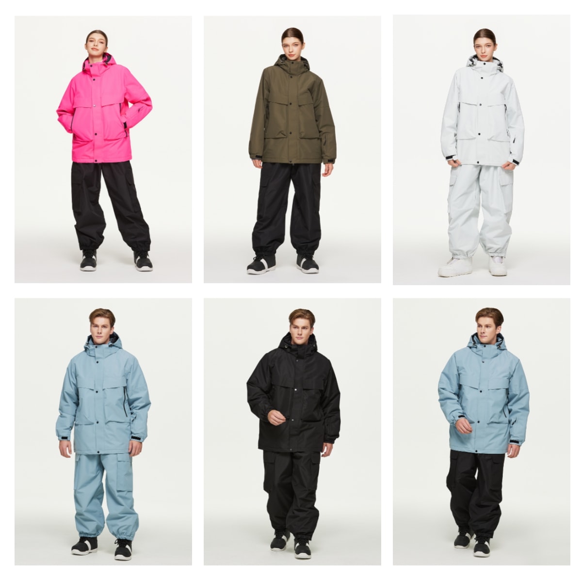 スノーボードウェア 2024 2025 上下セット ローズ 白 グリーン ブルー 黒 スキーウェア ウィンタースポーツウェア スキー メンズ レディース パンツ ジャケット