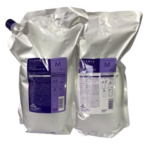 ミルボン プラーミア ヘアセラムシャンプーM 2500ml & トリートメントM 2500ml 詰め替え用 セット