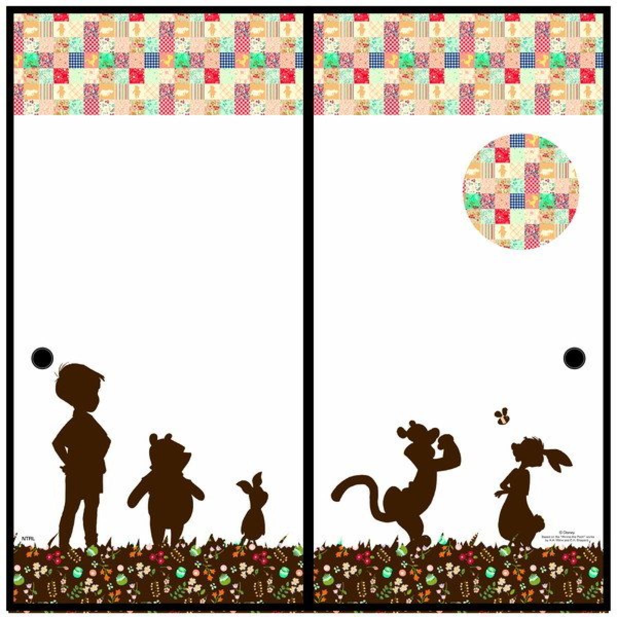 アサヒペン ふすま紙 くまのプーさん 襖紙 NTLWP-008F 92cm×182cm 2枚入り リメイク 簡単 張り替え かわいい ディズニー ピグレット ティガー イー
