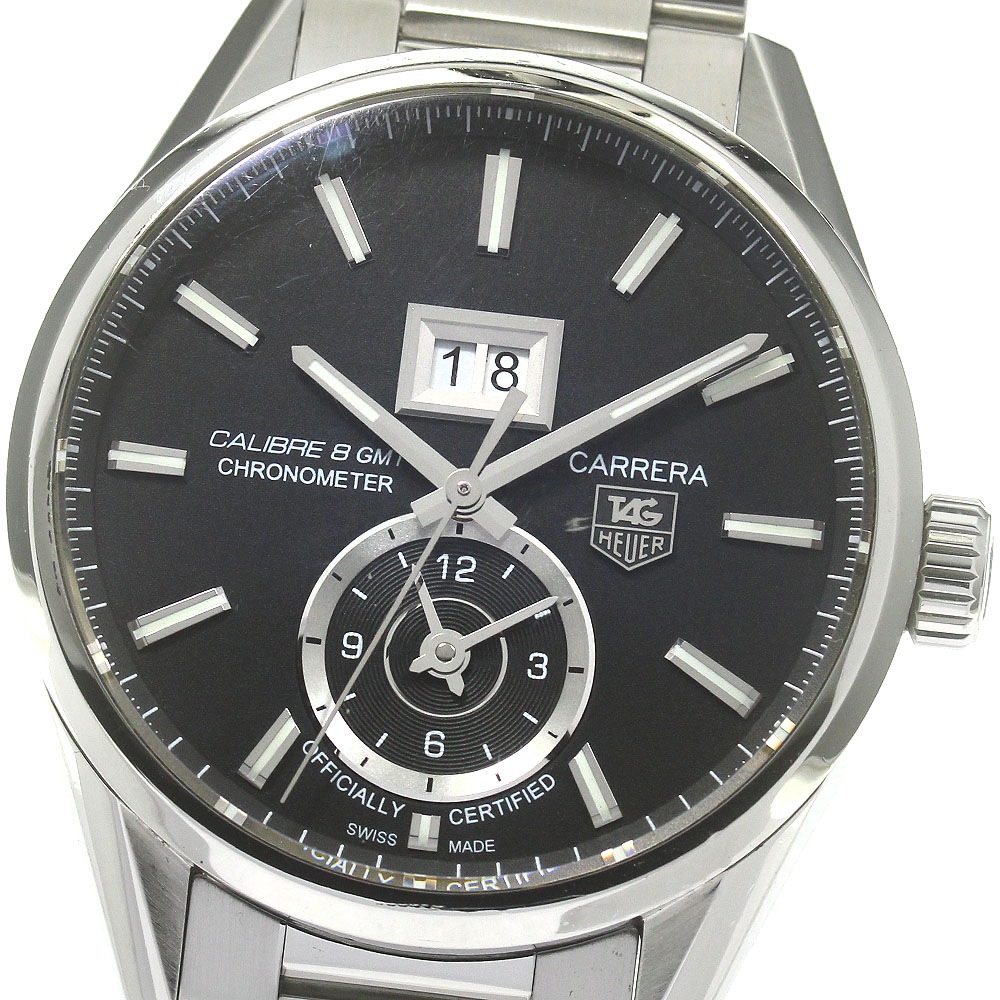 タグホイヤー TAG HEUER WAR5010 カレラ グランドデイト GMT キャリバー8 自動巻き メンズ _863586【中古】