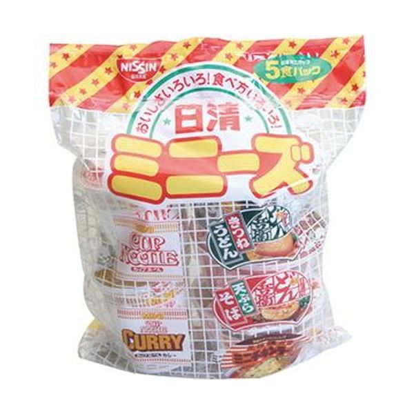 （まとめ）日清食品 ミニーズ[東] 5種 1セット（30食：5食x6パック）[x4セット]
