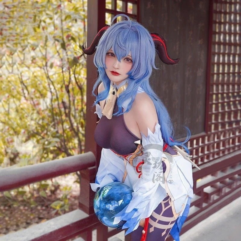 元神cos甘雨原神ゲームコスプレ衣装女性フルセット甘雨cos衣装かつら