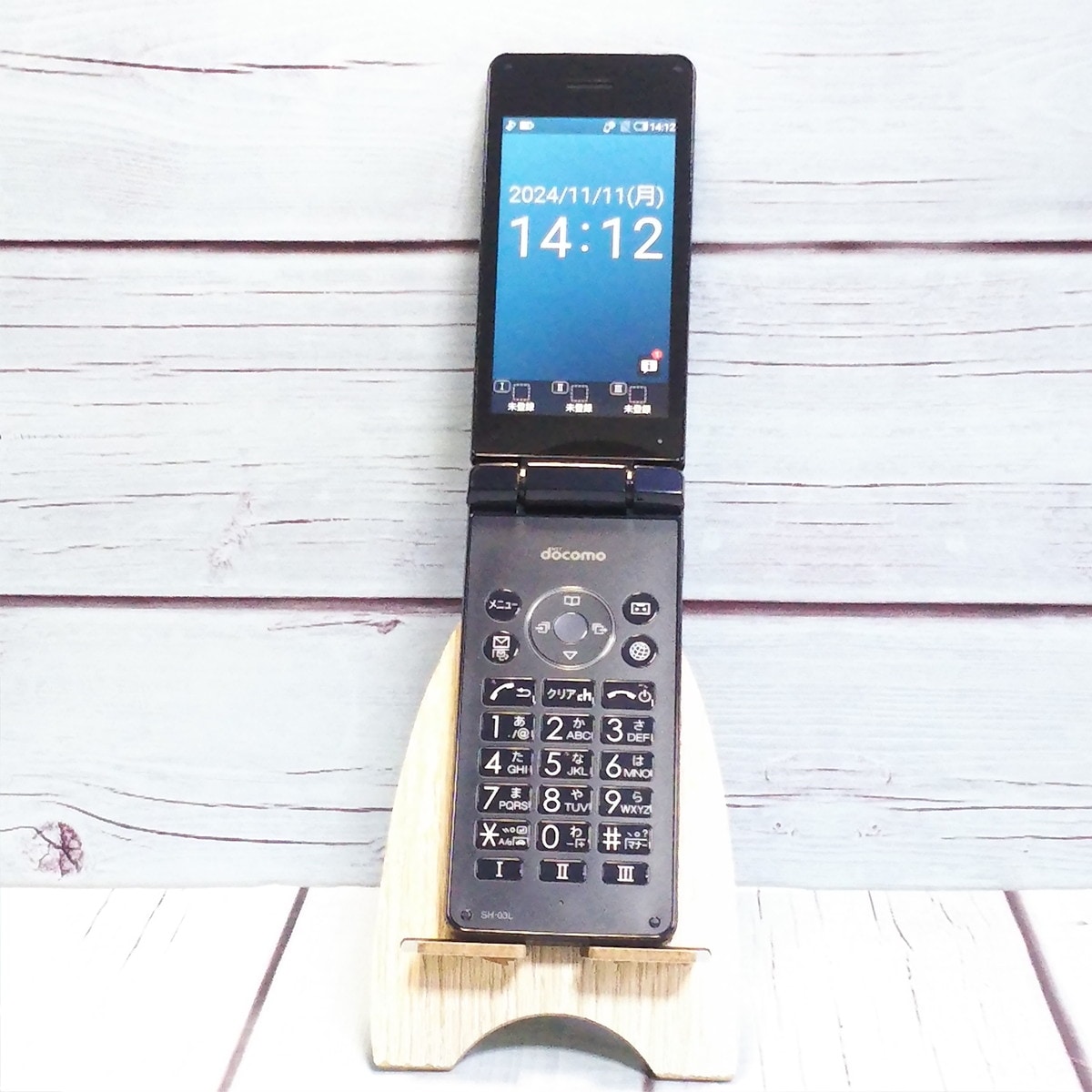 【送料無料】docomo SHARP SH-03L ブラック ビジネス向け カメラレスケータイ 本体 白ロム SIMロック解除済み SIMフリー B068713