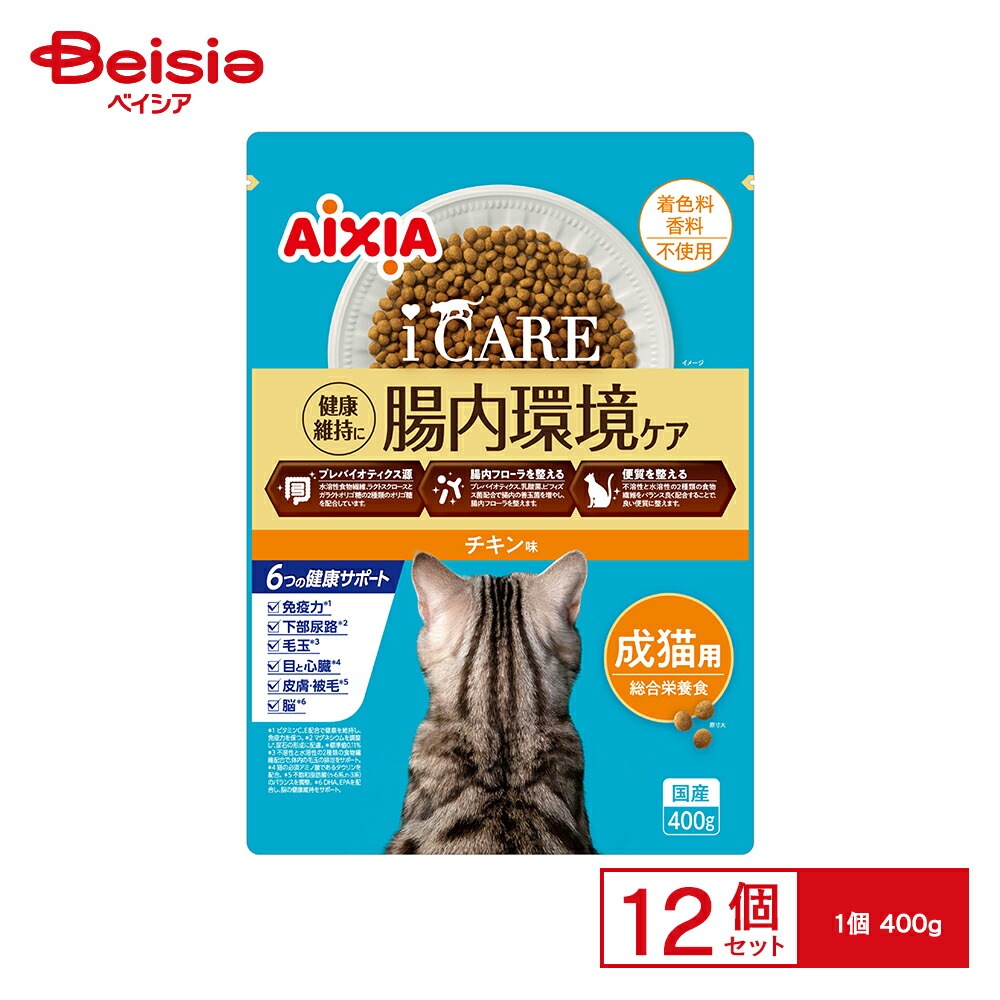 アイシア i CARE キャットドライチキン味 400g x12