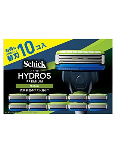 他サイト： Schick(シック) ハイドロ5プレミアム 敏感肌 替刃(10コ入) 髭剃り カミソリ 【Amazon.co.jp限定】の商品画像