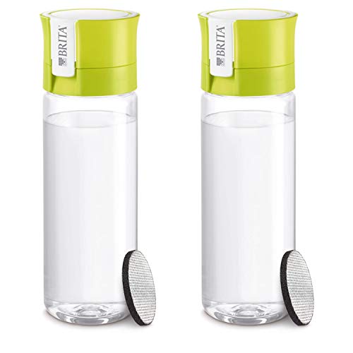 ブリタ 水筒 携帯用 浄水ボトル 2本セット 600ml ライム マイクロディスクフィルター【日本正規品】