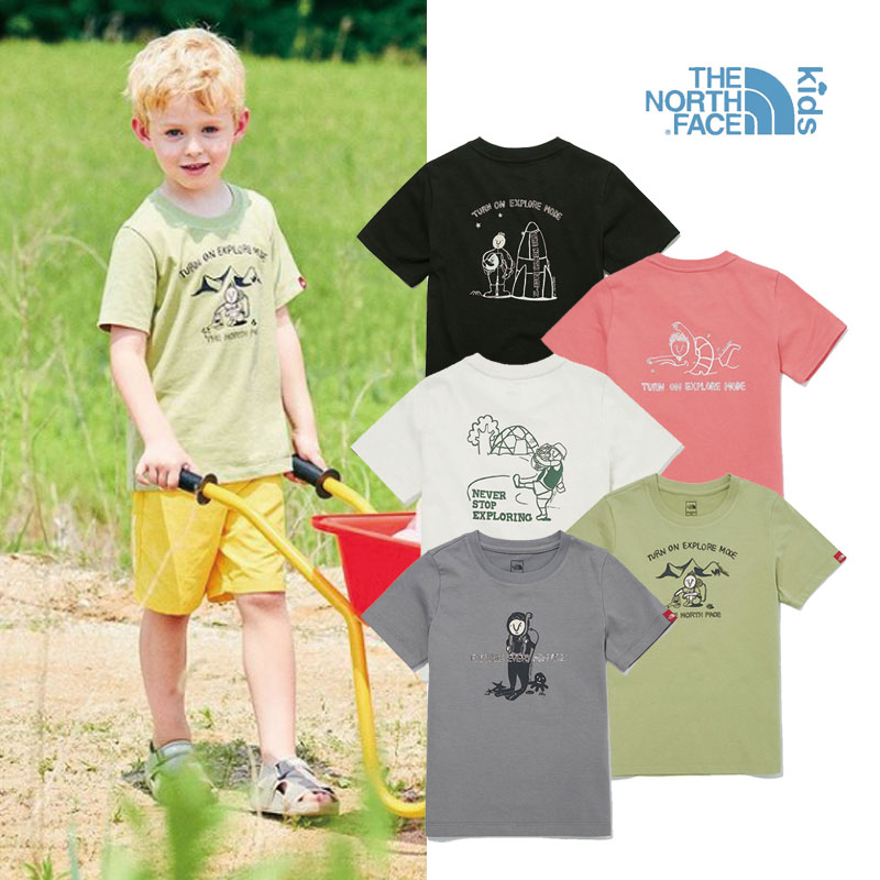 [THE NORTH FACE] K CHALLENGE S/S R/TEE NT7UM08 ノースフェイス キッズ 半袖 Tシャツ 女の子 男の子 子供