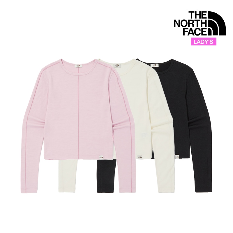 ホワイトラベル レディース ベルーカ ウール クロップド 長袖 ラウンド Tシャツ NT7TQ30 女性用 ロンT カットソー ストレッチ きれいめ シンプル かわいい プルオーバー