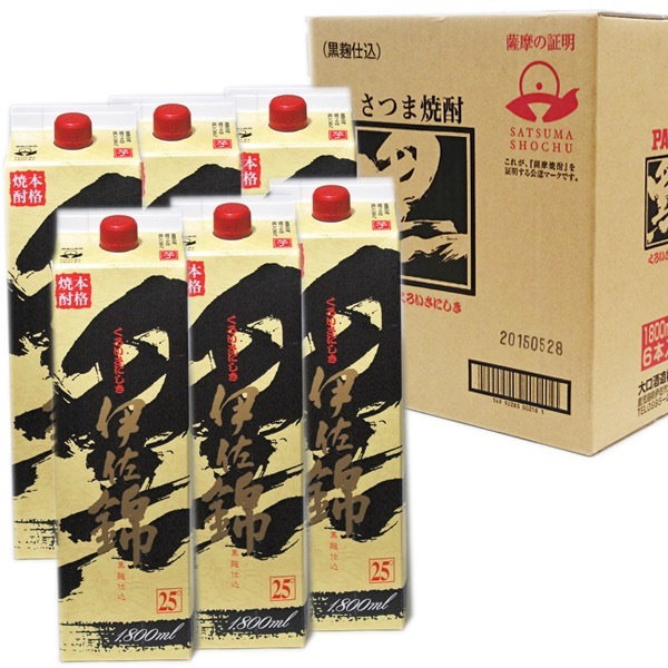 Qoo10] 芋焼酎 黒伊佐錦 25度 1.8Lパック