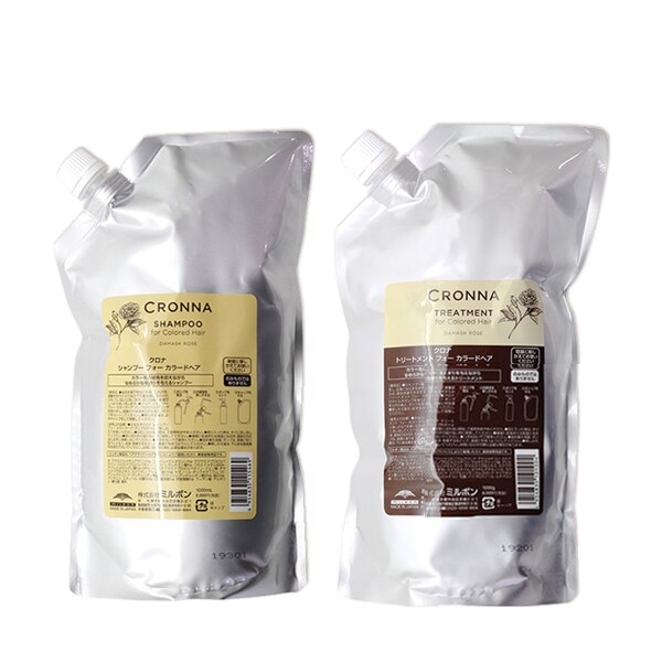 クロナ フォー カラードヘア シャンプー 1000mL+トリートメント 1000g 詰め替え
