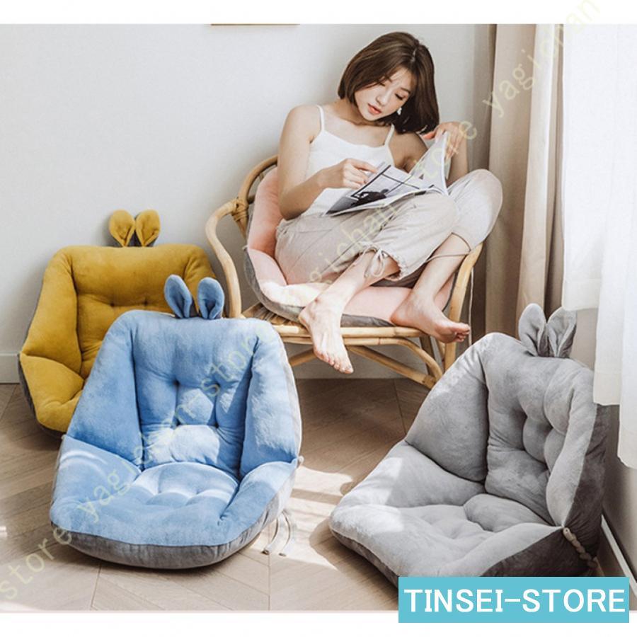 現品~ 2025年新品チェアクッション 背もたれ付き クッション 椅子 座面クッション ひも付き 北欧 座布団 ふわふわ もこもこ 御洒落 厚め チェア 背もたれクッション 吸湿発熱出荷が早い