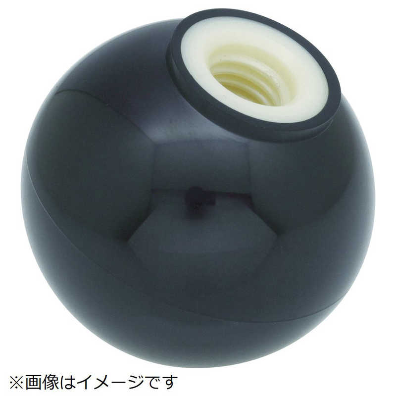 トラスコ中山　樹脂製握り玉 金具なし黒 40XM12mm　TPB4012BK (1箱20個)