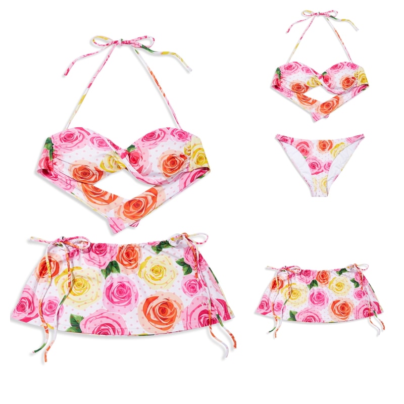 【OPEN Yy】 ROSE BIKINI 3 PIECE SET : PINK