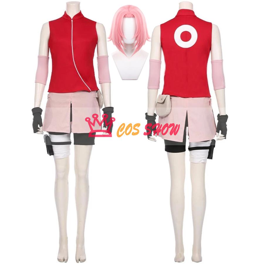 2025新品販売 ナルトcosplay 医療忍者 春野サクラ コスプレ衣装 ウィッグ能仮装 日常服 イベント クリスマス ハロウィン ステージ 文化祭 学園祭 プレゼント