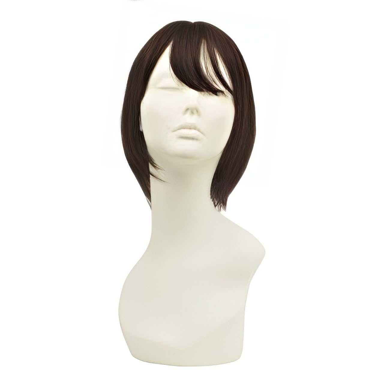 【プリシラ】五分ウィッグ 人毛100% ロング 人毛ダークブラック ウィッグ オールウィッグ フルウィッグ カジュアル エレガント ヘアアレンジ ヘアスタイリング 自然 ナチュラル 耐熱 人毛 GB