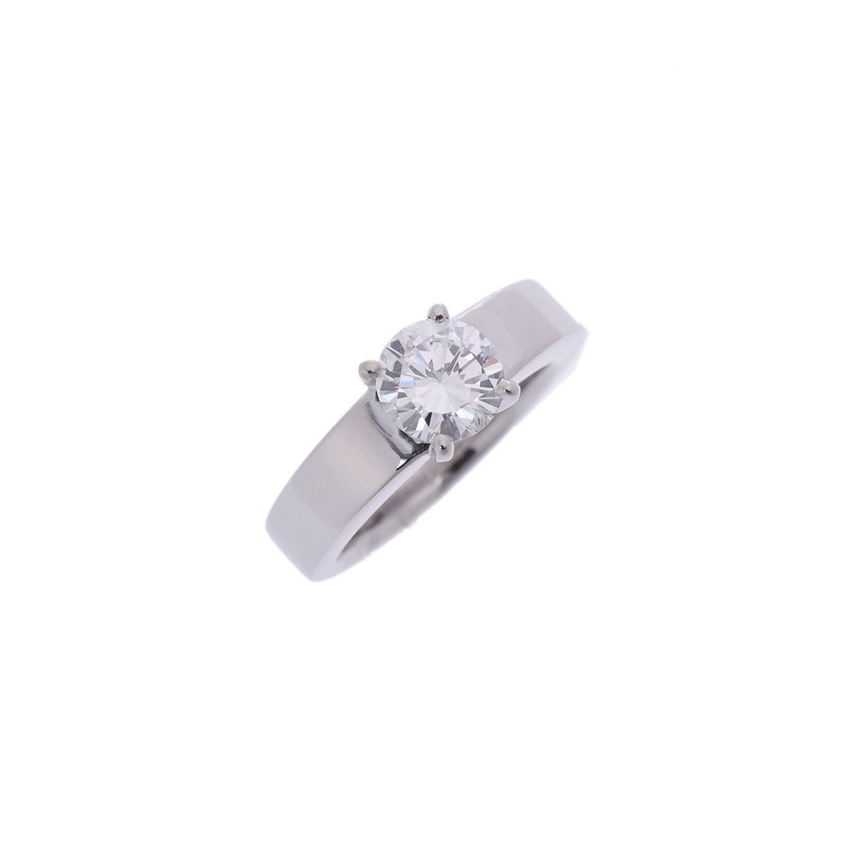 その他 一粒ダイヤ 1.101ct F-VVS1-VG #8 16号 レディース Pt950プラチナ リング指輪 Aランク 中古 銀蔵