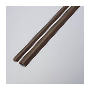 (まとめ)エレコム 床用モール(木目) LD-GA1207/WD(×10セット)