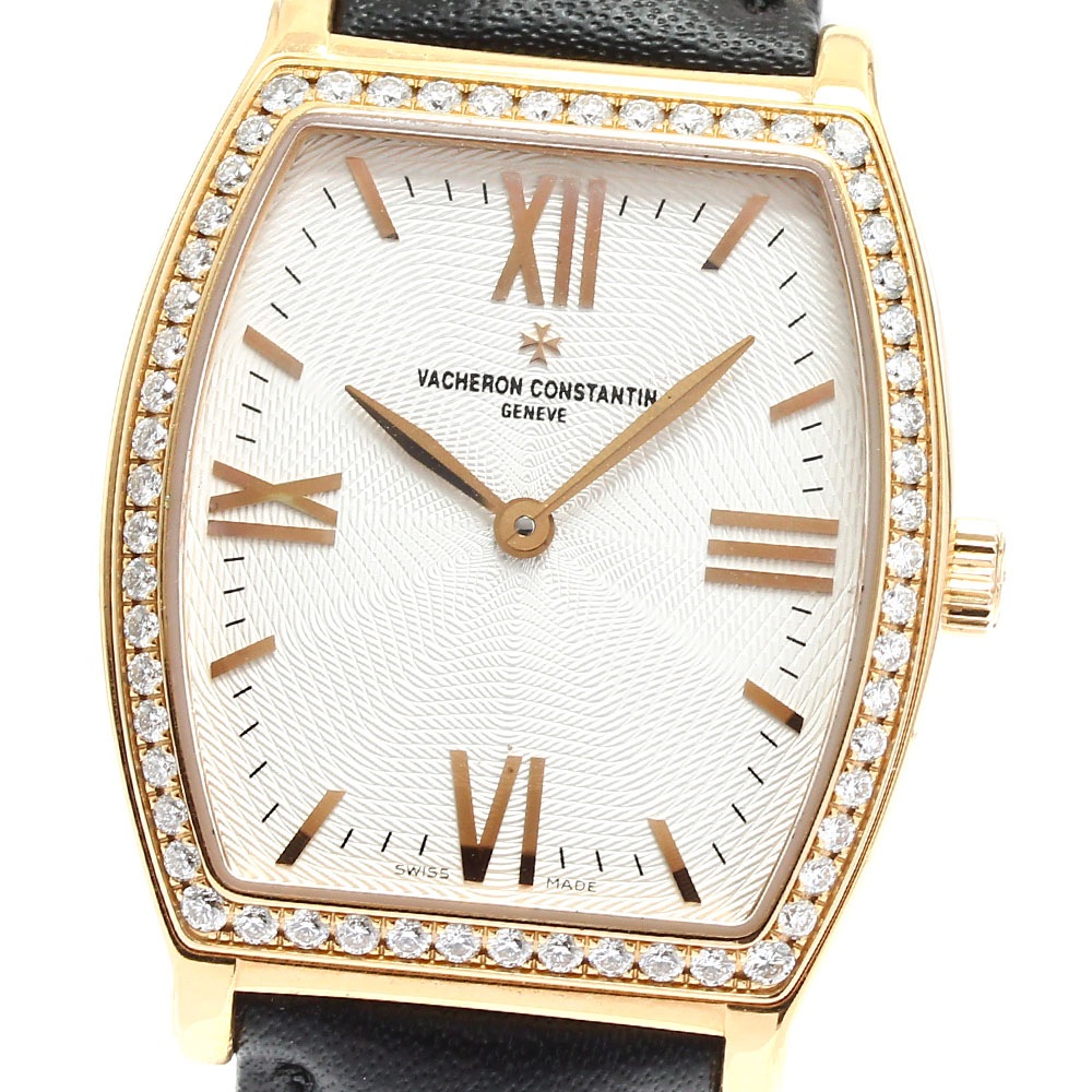 ヴァシュロン・コンスタンタン VACHERON CONSTANTIN 81505/000R-9653 マルテ K18PG ダイヤベゼル 手巻き ボーイズ 保証書付き_845646【中古】