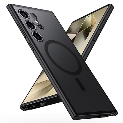 【MagSafe対応・米軍規格】Holidi Galaxy S24 Ultra ケース MagSafe対応 マット感 マグネット搭載 米軍MIL規格 全面保護 ワイヤレス充電 黄変なし 二重構造 半透