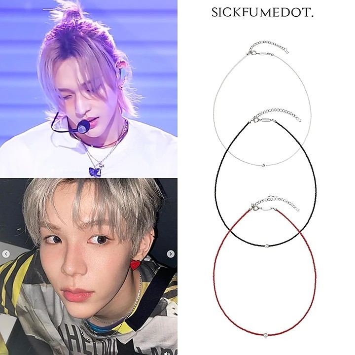 ［RIIZEウォンビン, ショウタロウ, ソ日 着用]シルバースターキューブネックレス